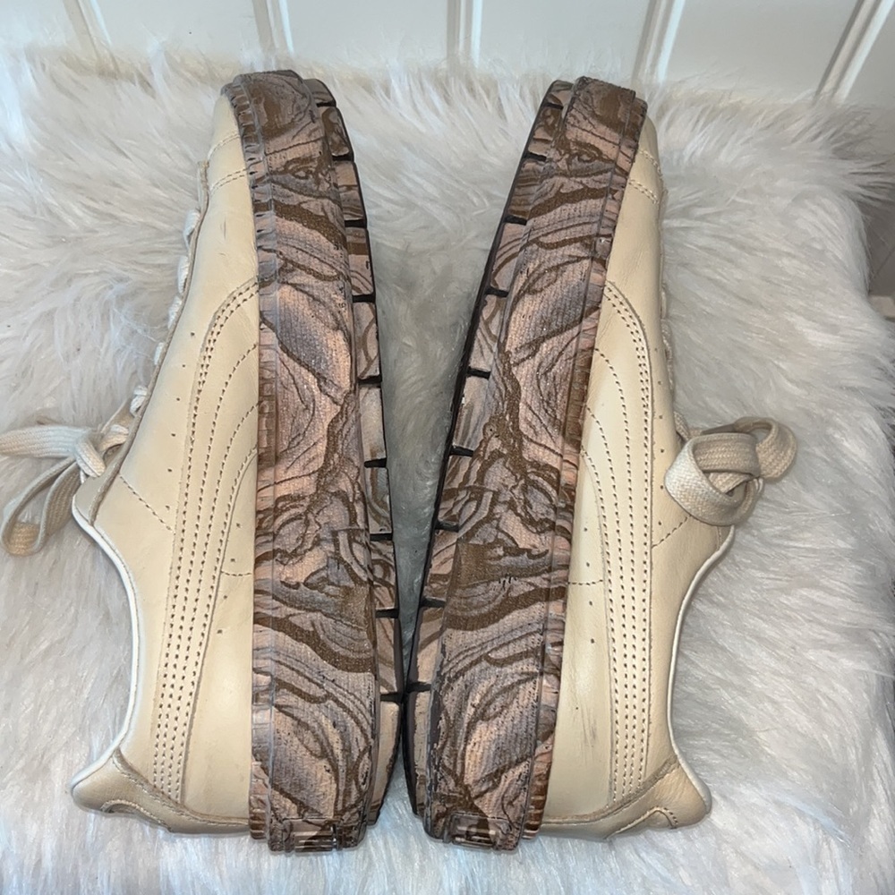 PUMA Vanilla Cream Trace Mimicry Leather Platform Sneaker  8.5 skater y2k grunge - Picture 7 of 13